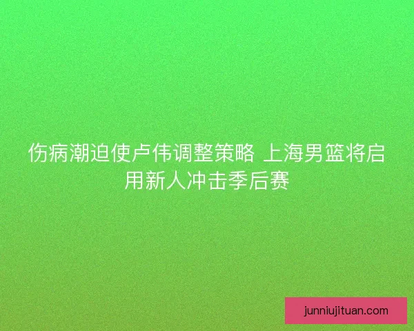 伤病潮迫使卢伟调整策略 上海男篮将启用新人冲击季后赛